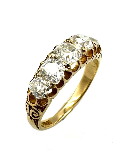 Ring 51 Garter Ring late 19th gold and diamonds 58 Facettes