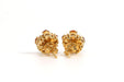 Boucles d'oreilles Boucles d'oreilles contemporaines en or jaune 14 carats serties de citrines et de diamants 58 Facettes 21833