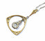 Pendentif en diamants sur chaîne en or 18 carats Art Deco