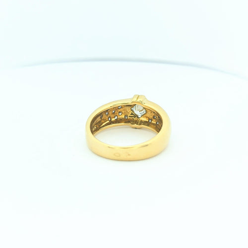 Bague 53 Bague or jaune et diamants 58 Facettes 30142