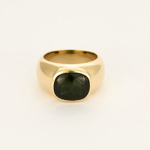 Bague 55 Bague en or jaune, tourmaline verte 58 Facettes CRE0100X4