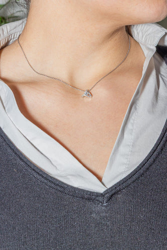 Collier Collier Or blanc Diamant 58 Facettes 3747940CN