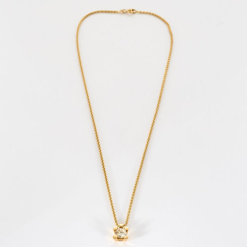 Collier Chaine et pendentif or jaune et diamant 58 Facettes 250210