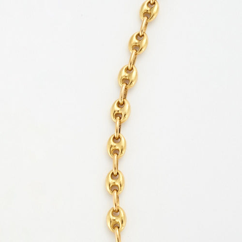 Bague Chaine Grains de café massive or jaune 58 Facettes