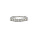 Bague 49 Demi alliance or blanc diamants 58 Facettes 220532R