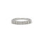 Bague 49 Demi alliance or blanc diamants 58 Facettes 220532R