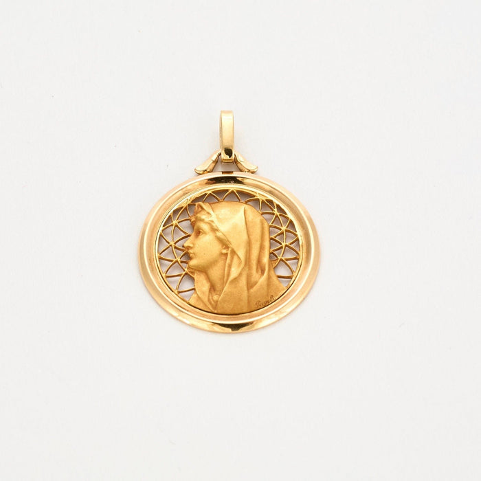 Pendentif Médaille vierge en or jaune signée pageli 58 Facettes 36604652