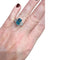 Bague 54 Bague or blanc Zyrcon Bleu naturel 4.60 carats  et diamants 58 Facettes 7849 A