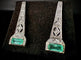Boucles d'oreilles Boucles d'oreilles Art Déco platine, émeraudes et diamants 58 Facettes