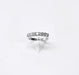 Bague 53 Demi alliance diamants or blanc 58 Facettes All;Demi.FA.17-B