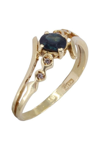 Bague 53 BAGUE MODERNE SAPHIR ET DIAMANTS 58 Facettes 087591