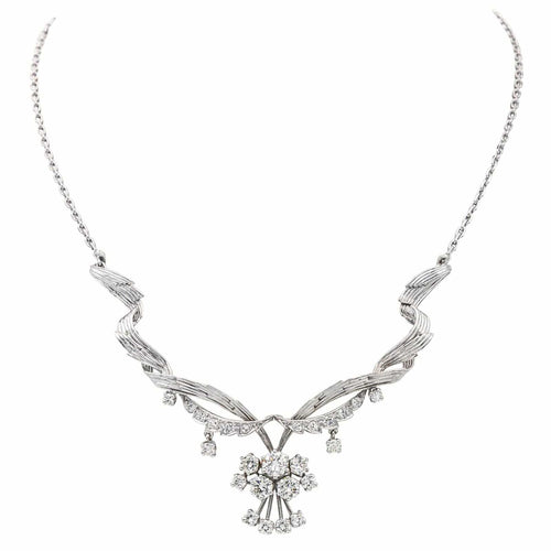 Collier Collier Or blanc Diamant 58 Facettes 4061325CN