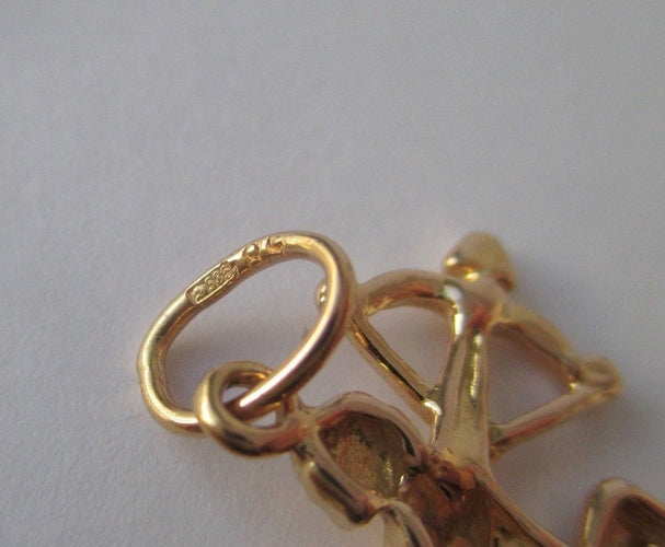 Pendentif Pendentif zodiaque Sagittaire en or rose 14 carats et pierres 58 Facettes