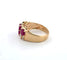 Bague vintage en or jaune 18 carats avec rubis et diamants