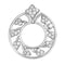Pendentif Rond Or Gris et Diamants