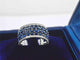Bague 54 Bague en or blanc avec saphirs et diamants 58 Facettes 2355