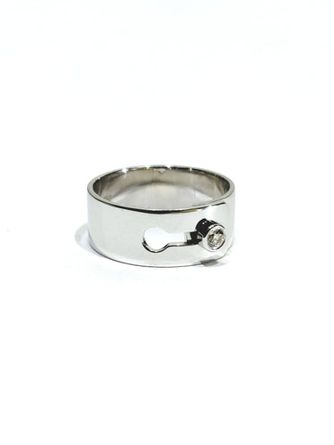 Bague 52 Dinh Van - Bague "Serrure" en or blanc 58 Facettes