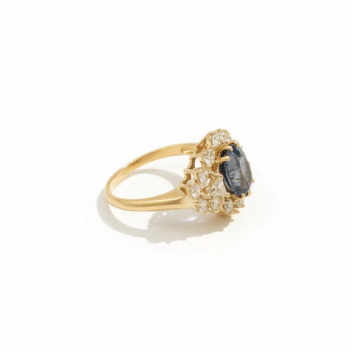 Bague 56 Bague Or Jaune - Saphir Ceylan 3,05 carats 58 Facettes 1.0001273/1