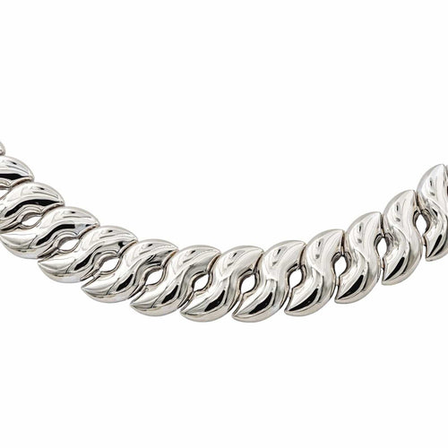 Collier Collier Or blanc Saphir 58 Facettes 4324637CN