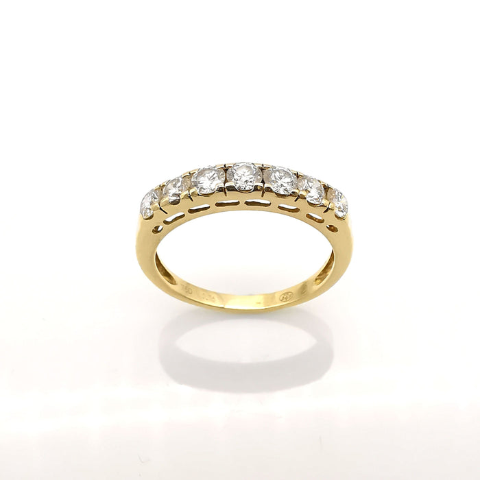 Bague en or jaune et diamants