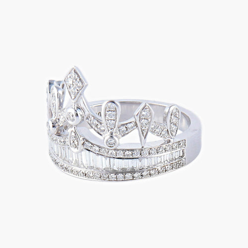 Bague 53 Bague Couronne Diamants 58 Facettes AB594