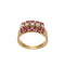Bague or jaune, perles et rubis