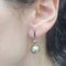 Boucles d'oreilles Boucles d'oreilles en perles vertes de Tahiti, or blanc et diamants 58 Facettes T105