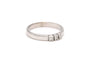 Bague 54 Bague contemporaine en or blanc sertie de diamants 58 Facettes A079