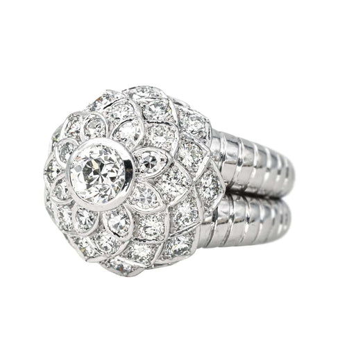 Bague 53 Bague Cocktail Or blanc Diamant 58 Facettes 4387256CN