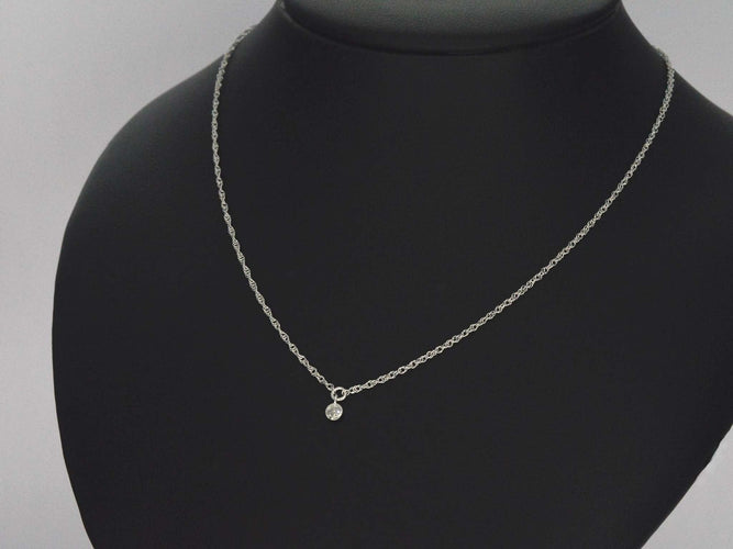 White gold necklace with diamond 58 Facettes 2352