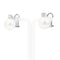 Boucles d'oreilles Boucles d'oreilles en or blanc ornées de perles australiennes et de diamants 58 Facettes 13285