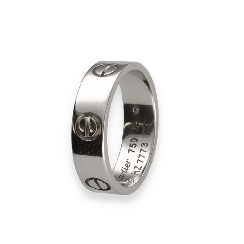 Bague 55 Bague Love Classique – Or Gris 18k – Taille 55 58 Facettes FB10875