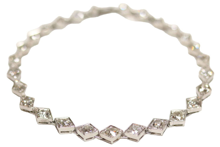 Bracelet Rivière Or blanc et diamants