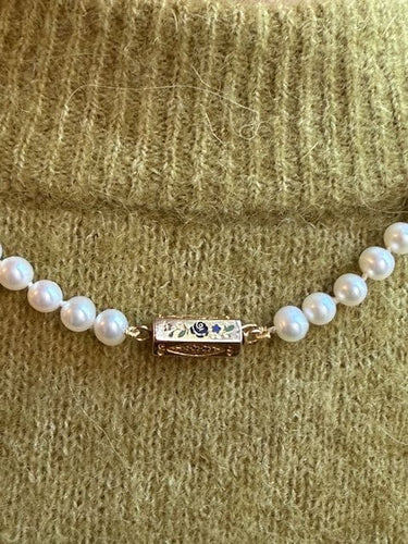 Collier Tour de cou en perles et fermoir XIXéme 58 Facettes