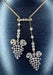 Boucles d'oreilles Parure collier négligé et boucles d’oreilles en or jaune et argent, diamants, Napoléon III 58 Facettes AB437