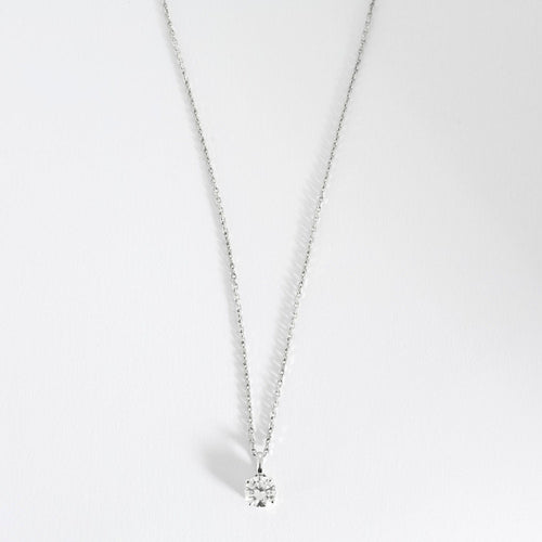 Collier Collier pendentif or blanc et diamant 58 Facettes LF18