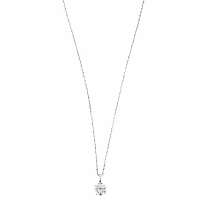 Collier pendentif or blanc et diamant 58 Facettes LF18