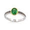 Bague Bague en or blanc et jaune, Tsavorite et diamant 58 Facettes 44257596