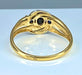 Bague 59 Bague or jaune 3 saphirs 58 Facettes AB375