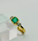 Bague Bague esmeralda 1.0 ct et diamants 0.50 ct en or jaune 18k 58 Facettes 50283