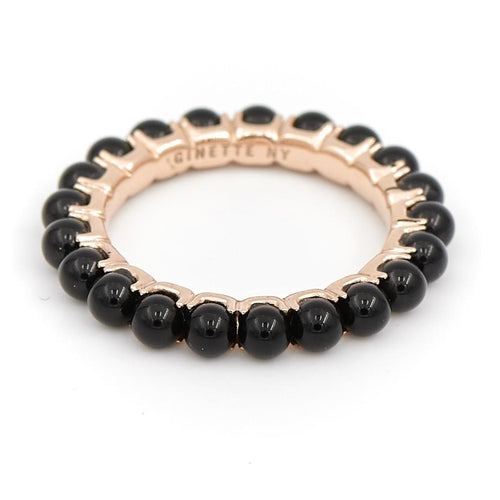 Bague 53 Ginette NY Bague Alliance Maria Or rose Onyx 58 Facettes 2246420CN