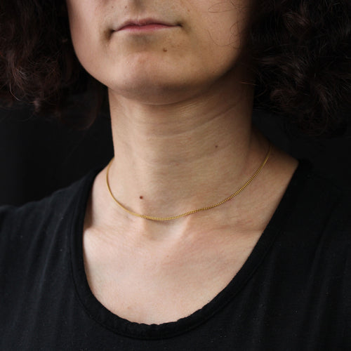 Collier Chaine gourmette or jaune 58 Facettes 15-398