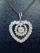 Pendentif Pendentif coeur or blanc diamants 58 Facettes AB438