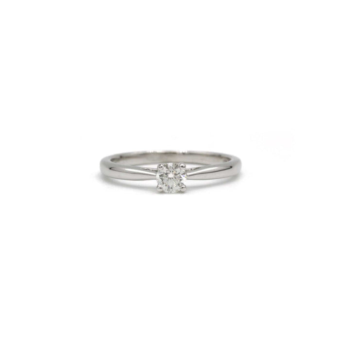 Bague 51 Solitaire or blanc diamant 58 Facettes 240231R