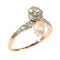 Bague 58 Charme historique : une bague de fiançailles en diamant et perle de 1895 58 Facettes 22327-0067