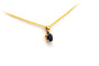 Pendentif Pendentif contemporain en or jaune serti d'un saphir 58 Facettes B292