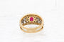 Bague 61 Bague large rubis diamants 58 Facettes 250220