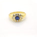 Bague 54 Bague or jaune saphir et diamants 58 Facettes