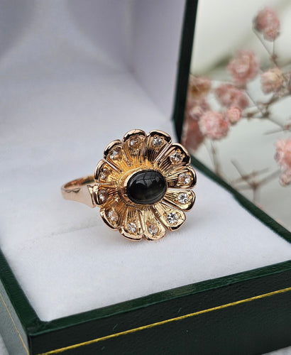 Bague 54 Bague Fleur Saphir étoilé 58 Facettes 82