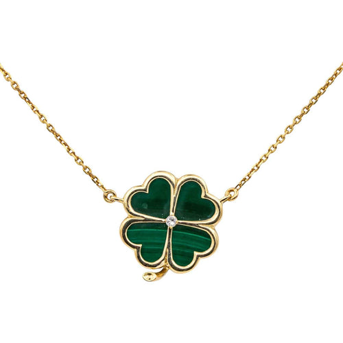 Collier Collier Or jaune Malachite, Diamant 58 Facettes 4891395CN